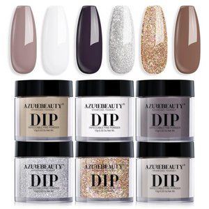 6 ColorsDipping Powder Starter Kit Nail Art Manicure DIY Salon